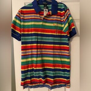 NWT Ralph Lauren Multicolor Striped Polo Shirt